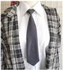 Algodón Sin Corbata Mujer Gris Estilo Universitario JK Marrón Café Marrón Estudiante Masculino Retro DK Color Sólido Azul Marino Negro Pequeño