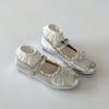 Zapatos planos de estilo bailarina plateados de punta cuadrada con realce interior y boca escotada para mujer Verano 2025 Nuevos Zapatos Mary Jane Franceses de Suela Blanda