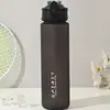 Taza de Agua Simple para Deportes al Aire Libre de 750ML Taza Espacial Portátil con Popote Nudo de Agua de Gran Capacidad con Cordón Taza de Plástico