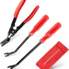 Alicates para abrir lámparas juego de 3 piezas de alicates para quitar hebillas de goma de baja presión remache hebilla de puerta herramienta de extracción de hebillas de destornillador de 6 pulgadas 8 pulgadas