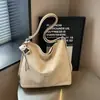 Bolso de hombro retro estilo coreano 2026, bolso tipo cubo de gran capacidad, bolso tote moderno para salidas casuales, bolso simple para mujer para el trabajo