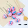 Amor Estrela de Cinco Pontas Lua Estampa Colorida Contas Redondas DIY Corrente para Celular Chaveiro Cordão para Joias Conta Solta Material para Caneta