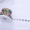 Caliente transfronterizo acero inoxidable 304 Ojo de diablo cadena de gota cadena de cuentas con clip de 6 mm acero titanio diy fabricante de cadenas hechas a mano