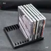 Caja organizadora de almacenamiento de música en CD, estante con capacidad para 12 álbumes de música y es un estante de exhibición