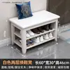 Banqueta para cambiarse los zapatos y zapatero de madera maciza para la entrada del hogar, zapatero multifuncional de pie de tendencia multicapa integrado