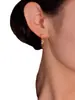 Pendientes de Anillo de Diamante Pequeños y Exquisitos Estilo Douyin Lujo Ligero Diseño de Nicho Elegantes Versátiles Pendientes de Presión para Oreja de Celebridad de Internet