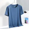 Camiseta Estampada de Seda Helada Nueva de Verano 2026 para Hombre, Deportes, Ocio, Running, Fitness, Ropa Transpirable de Manga Corta para Hombre de Secado Rápido