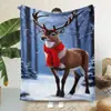 Manta Exclusiva Transfronteiriça de Flanela Manta com Impressão Digital 3D Manta de Sofá Manta Quadrada de Natal Pode Ser Personalizada com Fotos e Pode Ser Iniciada com Um Clique