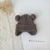 Adorable Gorro para Bebé con Orejas de Oso, Nuevo Estilo Otoño e Invierno, Protección para los Oídos del Bebé, Cálido Gorro de Lana Tejida para Niños y Niñas