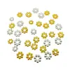 Aleación Chapado en Plata Chapado en Oro Cuentas Espaciadoras de Copo de Nieve Pulsera Collar Espaciadores de Cuentas Accesorios para Hacer Cuerdas DIY Hecho a Mano Venta al por Mayor