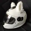 Casco de Esquí Decoración de Orejas de Gato Accesorios Lindos Personalizados Cubierta para Casco de Patineta Motocicleta Motocicleta Eléctrica Universal