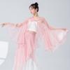 Ropa de Práctica de Danza Clásica China para Mujer, Nueva Holgada, Ropa Exterior de Malla de Hada y Elegante, Ropa de Actuación de Estilo Antiguo Chino