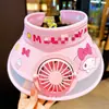 Sombrero de Sol Recargable para Niños con Ventilador, Estilo Delgado de Verano, Sombrero de Sol para Viajes al Aire Libre para Niños, Niños y Niñas, Sombrero de Sol de Parte Superior Abierta