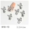 Nova Arte de Unhas Tendência Borboleta Acessórios Dourados Luxo Leve Tridimensional Versátil Laço Metal Folha de Ouro Decoração de Unhas