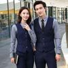 Chaleco de Traje para Hombre y Mujer Mismo Estilo Primavera y Primavera Chaleco Negro Chaleco Chaleco Profesional Formal Traje Ropa de Trabajo para Hotel