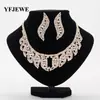 Joyería Europea y Americana Moda para Damas Accesorios para Fotografía de Bodas Rendimiento de Banquete Collar Pendientes Conjunto de Dos Piezas N349