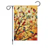 Bandera de Jardín de Acción de Gracias Transfronteriza Nueva Decoración de Otoño para Patio Bandera de Lino con Estampado de Calabaza y Hoja de Arce Bandera de Doble Cara