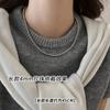 Collar de perlas gris plateado platino de cáñamo Shi Jia Zhen para mujer, cadena para suéter de temperamento de lujo ligero, cadena para el cuello con cierre magnético