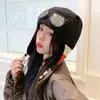 Nuevo Sombrero de Mujer Estilo Japonés para Otoño e Invierno con Forro Polar, Sombrero Cálido, Gafas, Gorra de Aviador, Sombrero de Cazador Versátil a Prueba de Viento con Protección para los Oídos
