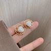 Pendientes de aguja de plata S925 con forma de rosa de camelia, estilo japonés y coreano, sencillos, retro, franceses, elegantes, suaves y ligeros, de lujo.