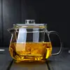 Tetera de Vidrio, Resistente a Altas Temperaturas, Engrosada, con Separación de Té y Agua, para Uso Doméstico, Nuevo Modelo 2026, Alto Borosilicato, Tetera Pequeña con Flores, Juego de Té