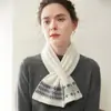 100% cachemira pura, patrón jacquard vintage, diseño cruzado, suave y amigable con la piel, bufanda cálida y resistente al frío, adecuada para ciclismo al aire libre