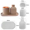 Molde para Tarro de Almacenamiento Redondo Cristal Epoxy Rayado Caja de Almacenamiento Taza Espejo Molde de Silicona Resina Epoxi DIY