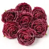 Nueva Flor Artificial Flor de Rosa Retro Europea Decoración Hecha a Mano DIY Boda Navidad Rosa de Té Flor Artificial Flor de Seda