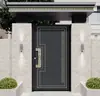 Puertas de Aleación de Aluminio de Apertura Simple y Doble Acero Inoxidable Estilo Chino Nuevo Puerta de Patio Villa Puerta de Entrada Casa de Campo Grande Construida por Uno Mismo Puerta de Jardín