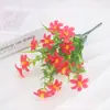Flores Decorativas para a Sala de Estar, Margaridas Pequenas, Flores de Seda, Cercas Divisórias, Adereços de Paisagismo Floral, Flores Artificiais