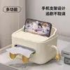 Caja de Pañuelos Mesita de Noche Multifuncional Almacenamiento Dormitorio Sala de Estar Hogar Mesa de Café Estante de Almacenamiento Caja de Papel para Control Remoto
