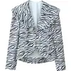 Ropa Europea y Americana Transfronteriza Aliexpress Otoño Moda Popular Chaqueta con Estampado Animal + Traje de Falda