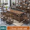 Nueva combinación de mesa y silla de té chinas, mesa de té de madera maciza para el hogar, mesa de oficina, una mesa, cinco sillas, mesa de té de kung fu, traje uno