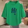 Moda Versátil 2026 Nuevo Verano Cuello Redondo Simple Holgado Más Vendido Elegante Estilo Coreano Ropa para Mujer Cubre Vientre Adelgazante Top