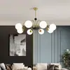 Lámpara de araña para sala de estar de estilo vintage, diseño minimalista moderno francés, luz principal para dormitorio y comedor, lámpara Bauhaus Zhongshan de color crema