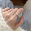 Anillo de Nudo Suave de Lujo Ligero Estilo Coreano de Gama Alta para Mujer, Nuevo Diseño, Lazo Envolvente, Anillo Abierto de Moda de Nicho