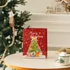 Saco de Presente de Natal Sacola de Presente de Natal Saco de Presente de Papelão Rígido Espesso Fofo Saco de Papel para Armazenamento