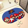 Alfombrilla de baño Mario de Tierra de Diatomeas Absorbente Dibujos Animados Suave Secado Rápido Antideslizante Felpudo Hecho a Medida