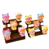 Color Sólido Oso Pequeño Li Si Giratorio Resina Mini Figura Accesorios DIY Muñeca Linda Accesorios Colgante de Celebridad de Internet