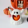 Enfeites Decorativos de Halloween, Esqueleto, Velas Eletrônicas, Lanternas de Abóbora, Adereços para Festa de Halloween, Castiçais, Lanternas de Abóbora