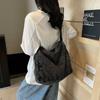 Bolsa de Lona Jeans Estilo Preguiçoso Bolsa de Ombro Feminina Estilo Coreano Retrô Faculdade Casual Bolsa de Compras Grande Capacidade Mochila para Aula