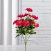 10 Cabezas de Margaritas Gerbera Artificiales, Venta al por Mayor de Fábrica, Venta al por Mayor de Exportación, Decoración para el Hogar de Lujo Ligero, Flores Falsas de Venta Caliente Transfronteriza