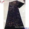 Tela de terciopelo bordado de cifrado color mágico laminado lentejuelas decorativas otoño e invierno ropa de mujer lentejuelas de tela encaje
