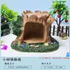 Casa Refugio Cangrejo Ermitaño Bosque Coral Concha de Coco Tronco de Árbol Agujero Reptil Caja para Mascotas Trepadoras Adornos de Paisajismo Casa Piña Objeto para Trepar