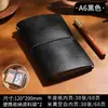Caderno A6 Vintage Personalizado com Capa de Couro PU Macio, Elástico, Bolso de Viagem, Diário de Folhas Soltas, Logotipo Impressível