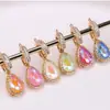 Ninho de Pássaro de Cobre Banhado a Ouro Garra de Cristal Diamante Pingente Gota de Água Mocha Acessórios de Roupa DIY Colar Brincos Pingente Joias