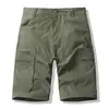Pantalones cortos de trabajo de verano para hombre, pantalones hasta la rodilla de estilo americano para hombre, pantalones cortos de trabajo ligeros y modernos con múltiples bolsillos, transfronterizos europeos y americanos
