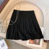 Nova Estilo Primavera e Outono 2026 Desejo Puro Doce Garota Quente Cintura Alta Emagrecedor Sexy Moda Plissada Malha Curta Saia