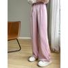 Pantalones casuales de satén con ácido acético y hebilla de estilo nacional chino, elegantes, plisados y rectos, para mujer, novedad de verano de 24 años.