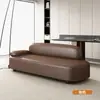 2026 Sofá Pequeno para Apartamento Cor Creme Chaise Longue para Quarto Sofá Preguiçoso com Encosto Couro Resistente a Arranhões de Gato Sofá de Beleza